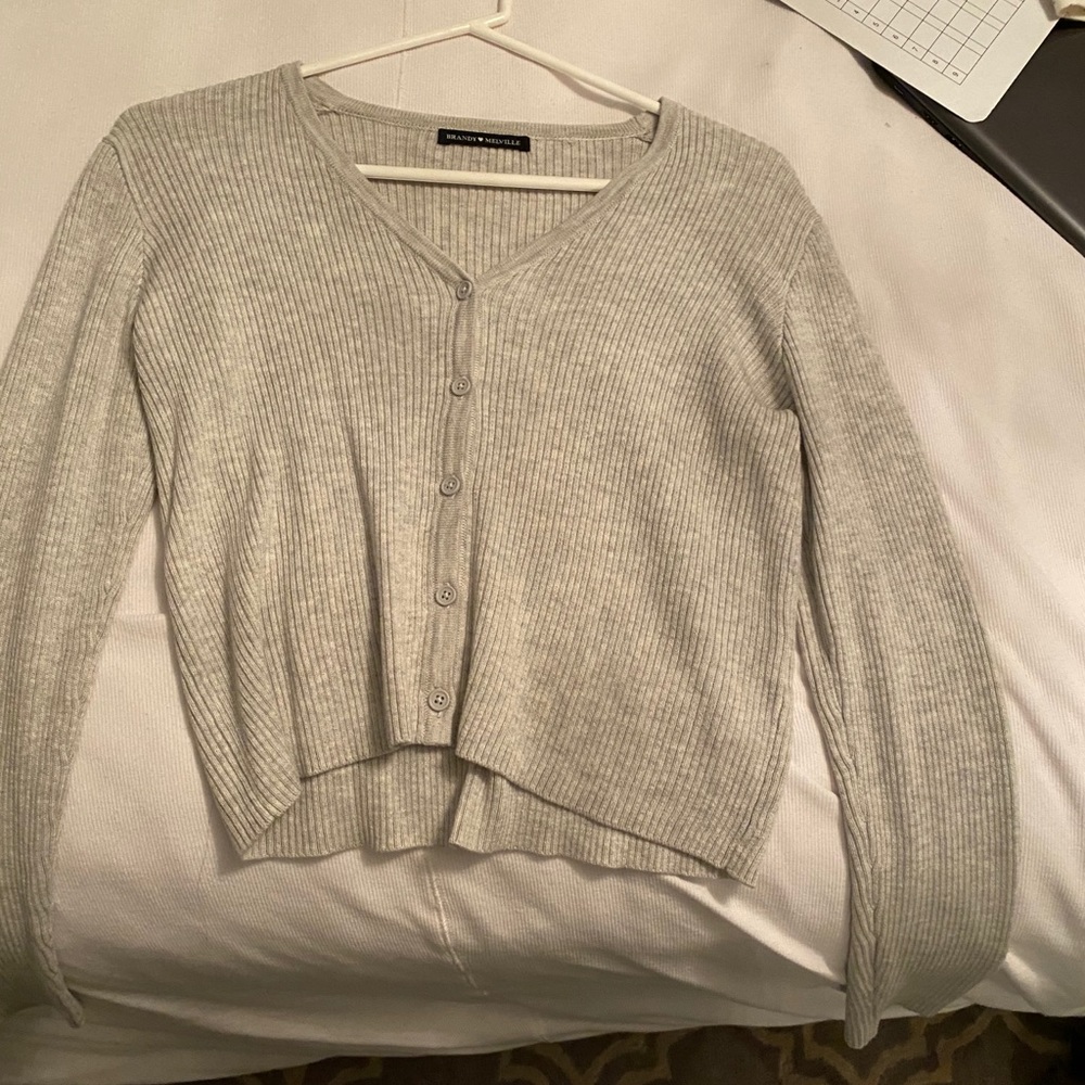 brandy button up sweater